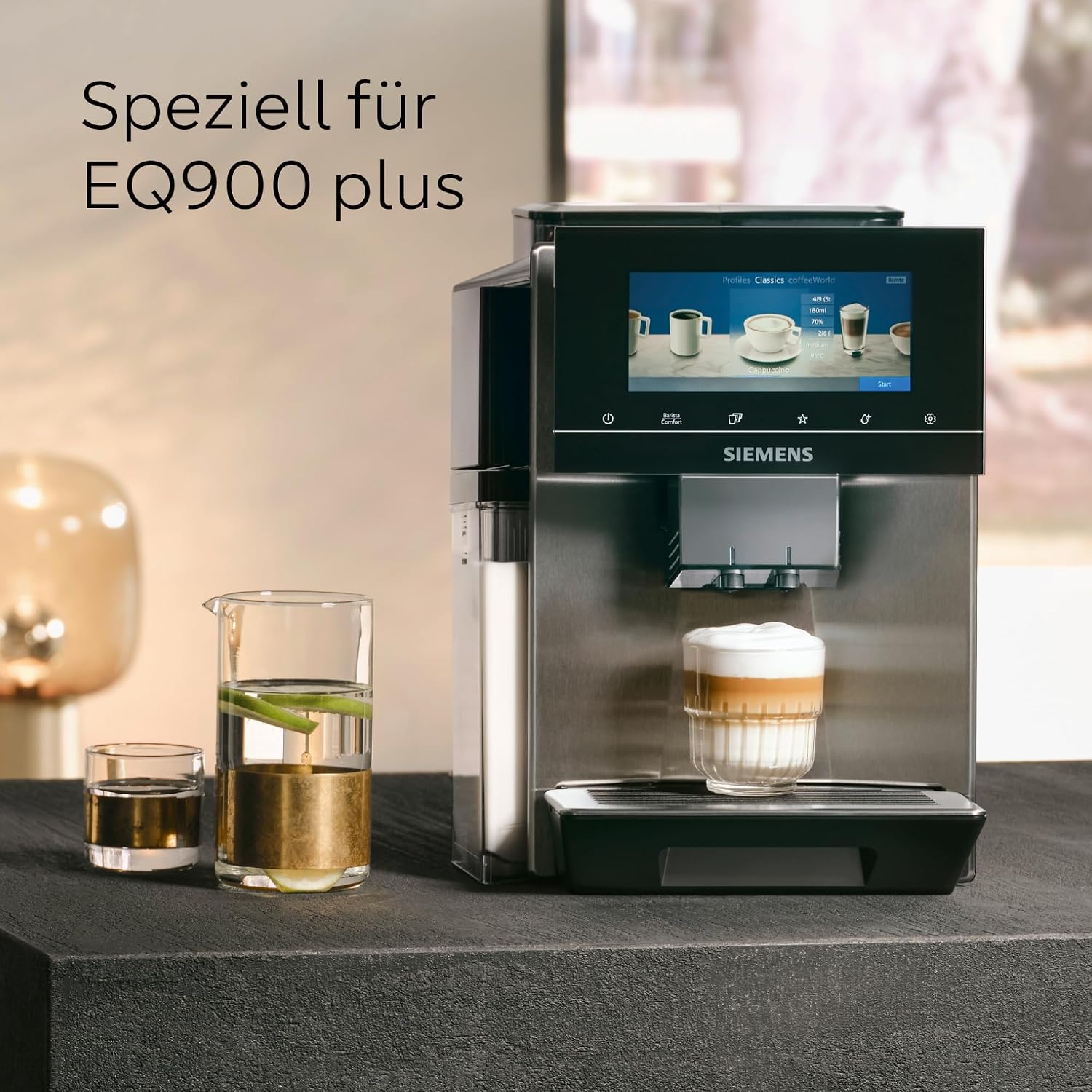 SIEMENS Multipack 1x Cleaning and Descaling Cartridge TZ800Z3 for Fully Automatic Coffee Machines EQ900plus, Contents 1 Cleaning and Descaling Cartridge, Anthracite