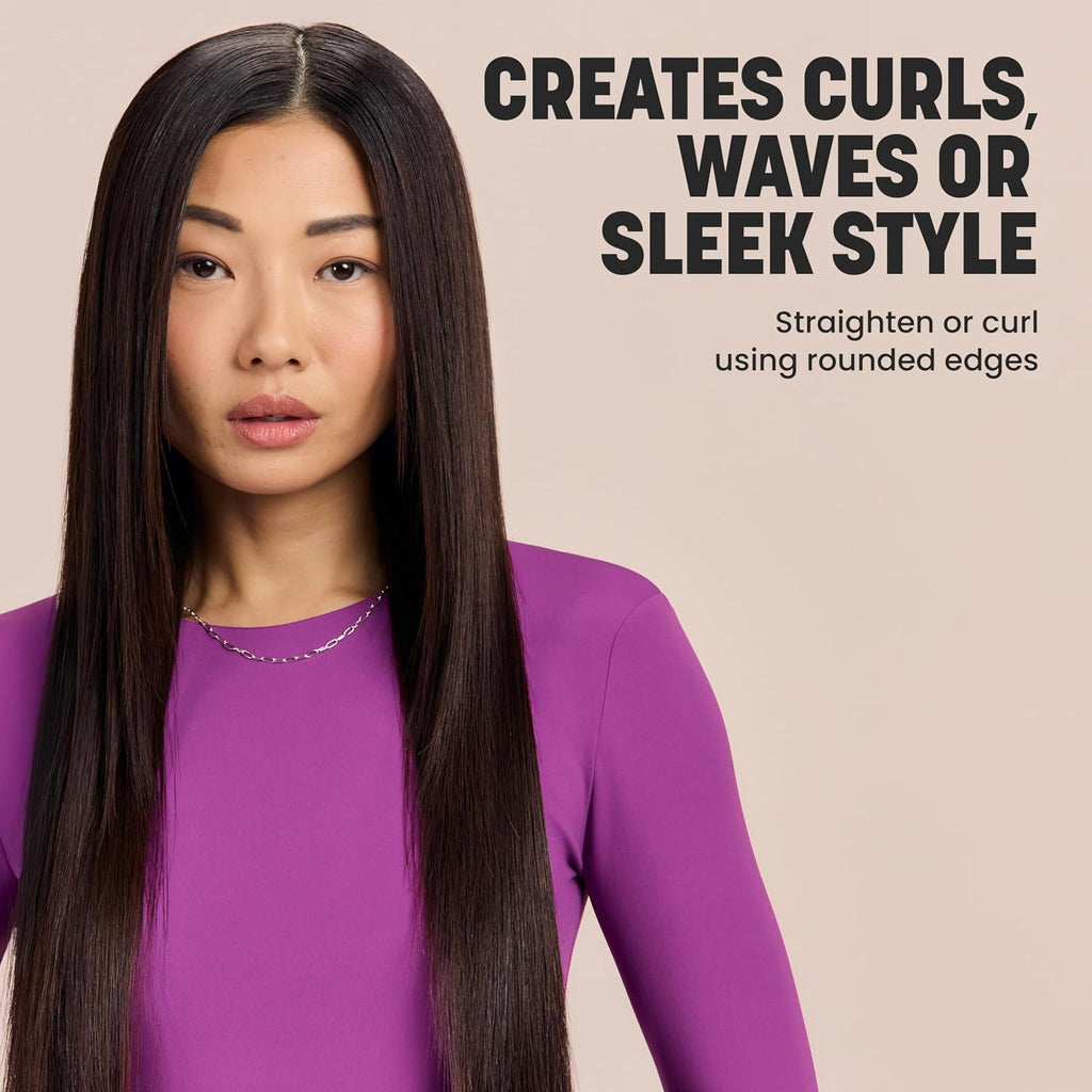 Drybar The Tress Press Straightening Iron - Ionic Technology for Smooth, Shiny Hair - Straighten or Wrap Around Barrel to Create Curls, Waves, or Sleek Styles