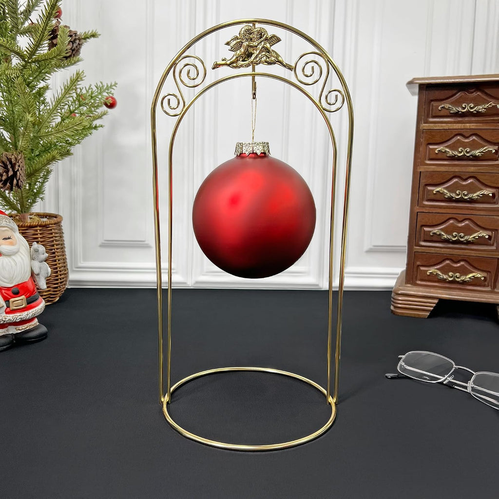 Bard's Arched Gold-Toned Ornament Stand, Large Angel, 12.25' H x 6' W x 6' D, Pack of 12