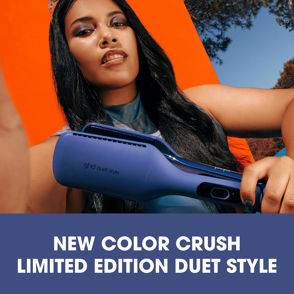 ghd Duet Style - 2-in-1 Flat Iron Hair Straightener + Hair Dryer in One Tool | Transform Hair from Wet to Styled with No Heat Damage | Blow Dry with No Fizz | 2X More Shine