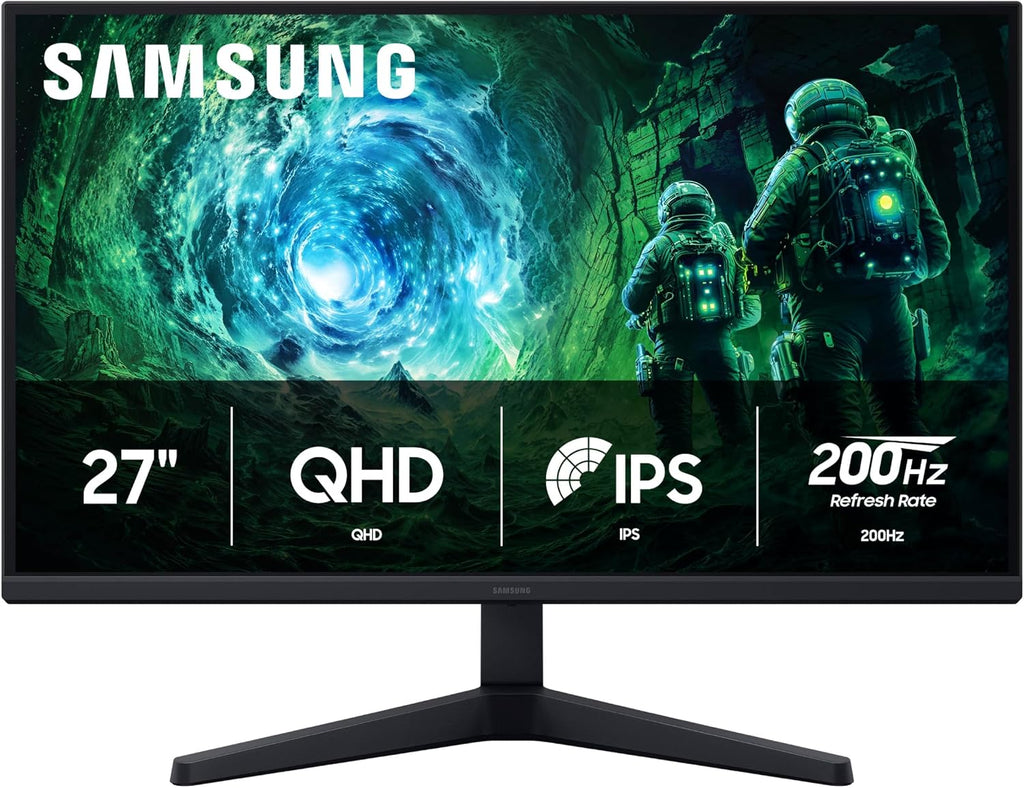 SAMSUNG 27' Odyssey G5 G53F QHD Resolution Gaming Monitor, HDR10, 200Hz Refresh Rate, IPS Panel, AMD FreeSync™ Premium, Black Equalizer, Auto Source Switch, LS27FG532ENXZA