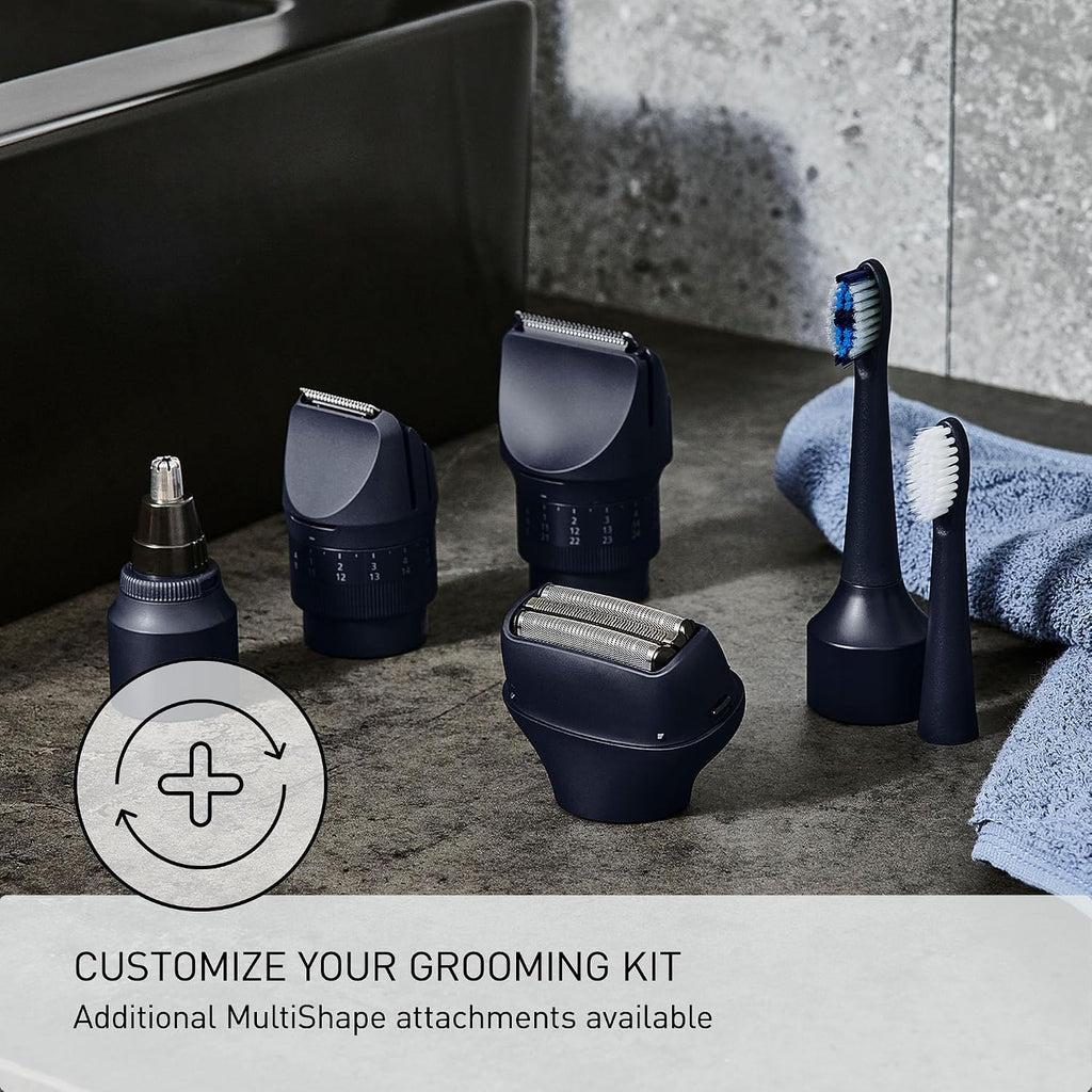 Panasonic MultiShape Defined Trim and Shave Kit, with Beard, Hair and Body Trimmer and Adjustable Trim Dial, 3-Blade Men's Electric Razor, Easy-Clean Customizable Grooming Kit - ER-Defined
