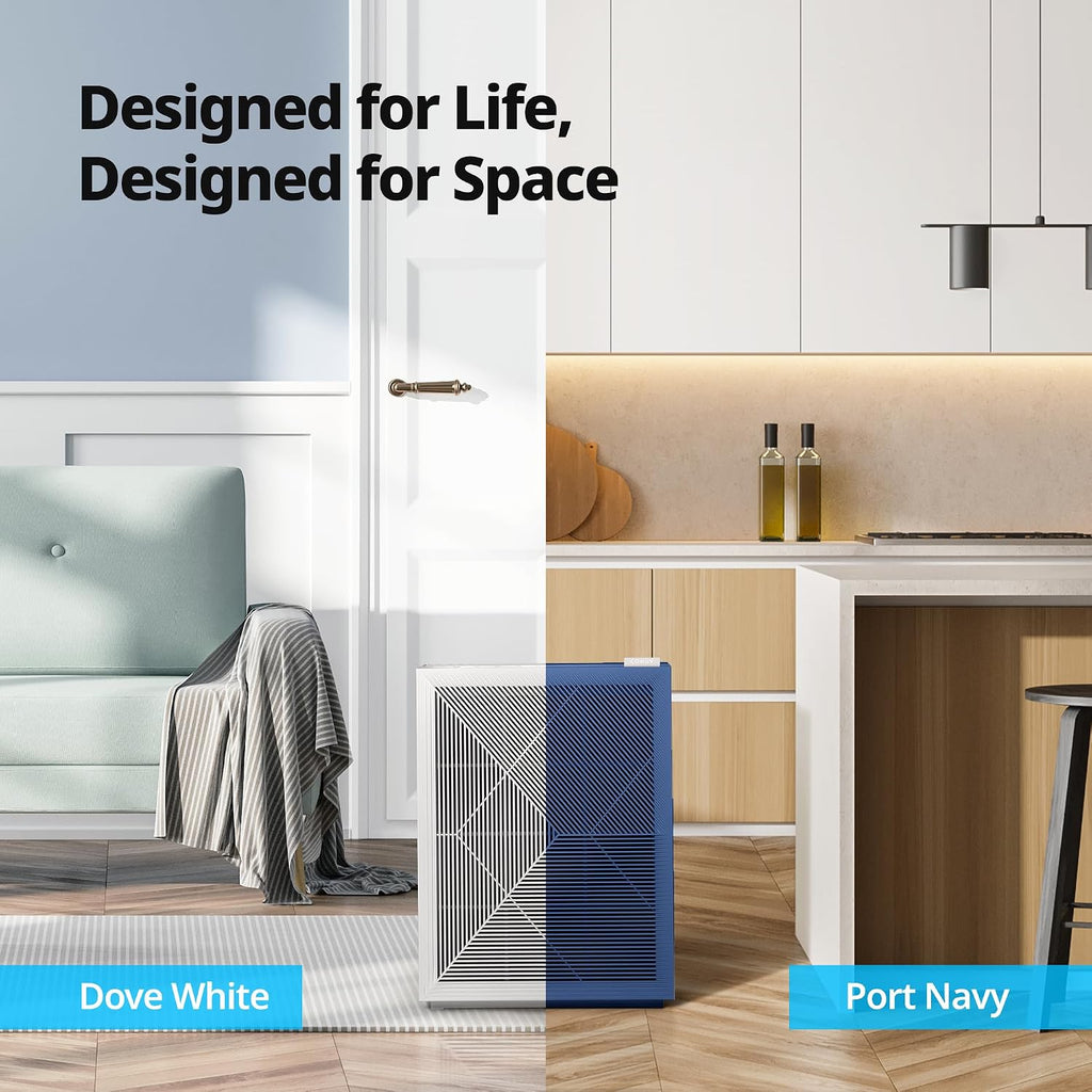 COWAY Air Purifiers for Home Bedroom up to 1,035ft² with Washable Filter, Ordor Filter, & HEPA Filter for Smoke, Pollen, Dander, with Air Quality Monitor, Auto Mode, 3yr Warranty, 160, White