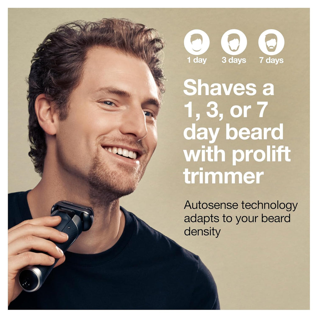 Braun Series 9 Pro 9487cc Electric Razor for Men, Wet & Dry, Rechargeable, Electric Shaver with Clean & Charge Station and ProCare Attachment, Holiday Gifts for Men
