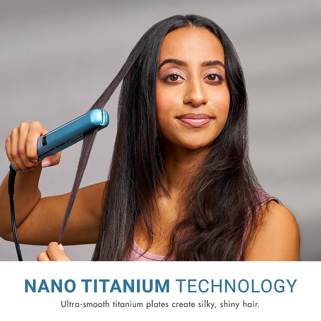 BaBylissPRO Nano Titanium Flat Iron Hair Straightener, Digital Flat Iron for Pro Salon Results, Styling Tool for All Hair Types