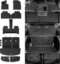 Floor Mats for 2026 Hyundai Palisade 7/8 Seat (Only Gas), All Weather TPE Black Cargo Mat with 3rd Seat Back Cover and Lower Trunk Mat for 2026 Hyundai Palisade Calligraphy Accessories