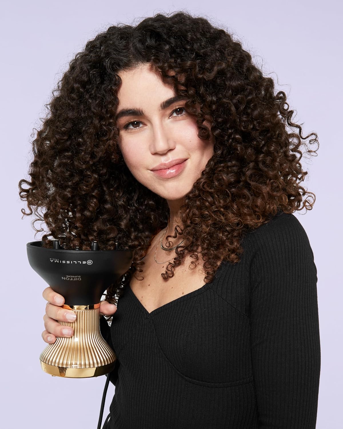 Bellissima Diffon Supreme Diffuser & Curly Hair Dryer - XL Diffuser for Long Waves, Curls, Coils - Cool Button - Anti-Frizz Technology