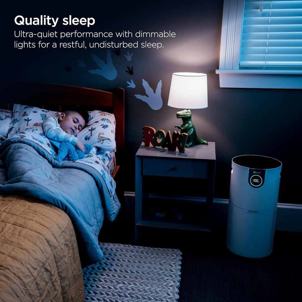 Shark HP232 Clean Sense Air Purifier MAX with Odor Neutralizer Technology, Allergies, HEPA Filter, 1200 Sq Ft, XL Room, Whole Home, Captures 99.98% of Particles, Allergens, Smells & More, Grey