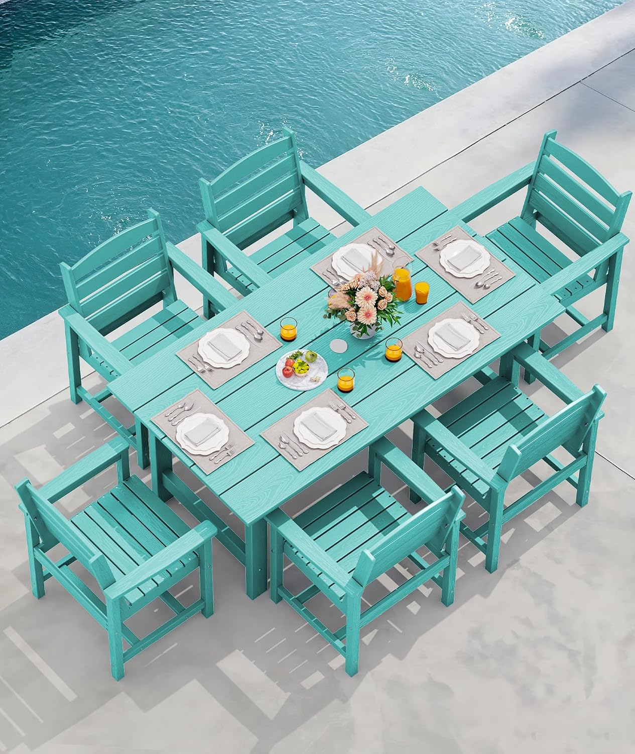 SERWALL Patio Dining Chair Set of 2, Aruba