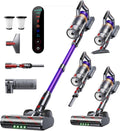 INTETURE Cordless Vacuum Cleaner, 650W 55KPA 70 Mins Vacuum Cleaners for Home, Anti-Tangle Stick Vacuum with Touch Screen, Wall Mount Charging, Upgraded Vacuum Cordless for Pet Hair/Carpet/Floors