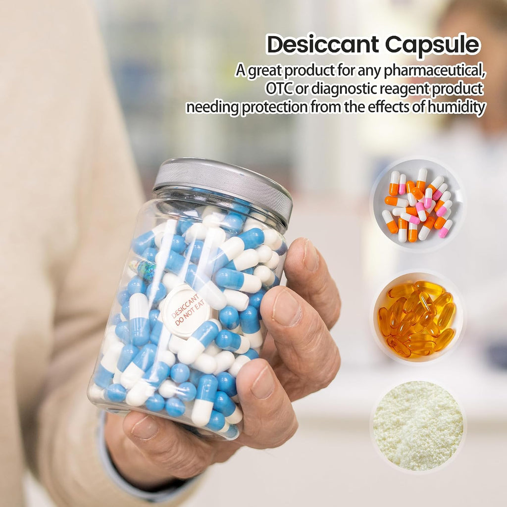 Wisesorb 3 Gram 2000 Pack Desiccant Packs Food Grade,Silica Gel Capsule with Indicating Silica Gel Beads (Orange to White), Moisture Absorber Packets Silica Gel Packets