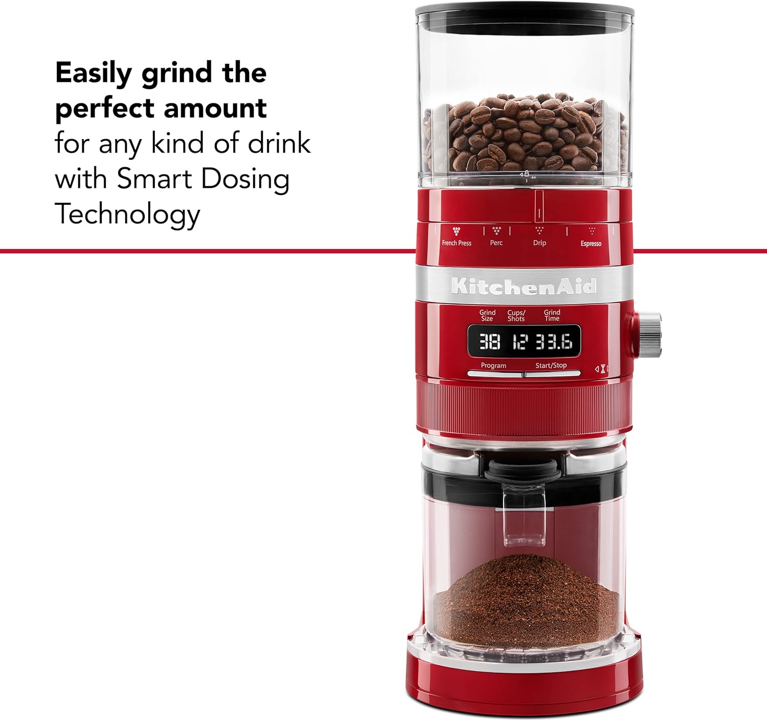 KitchenAid Burr Coffee Grinder - KCG8433 - Empire Red