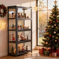 Athena Collection Curio Display Cabinet, 4-Tier Acrylic Display Case 55' Tall Display Cabinet for Collectibles Figures Trophy for Living Room Office and Bedroom- Black