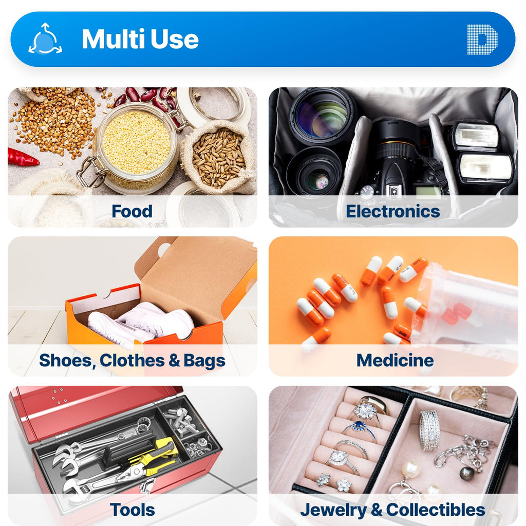 Dry & Dry 0.5(Half) Gram [10000 Packets] Silica Gel Packets Desiccants Silica Gel Packs - Rechargeable Moisture Absorbers for Food Storage, Electronics, 3D Filament & Safes