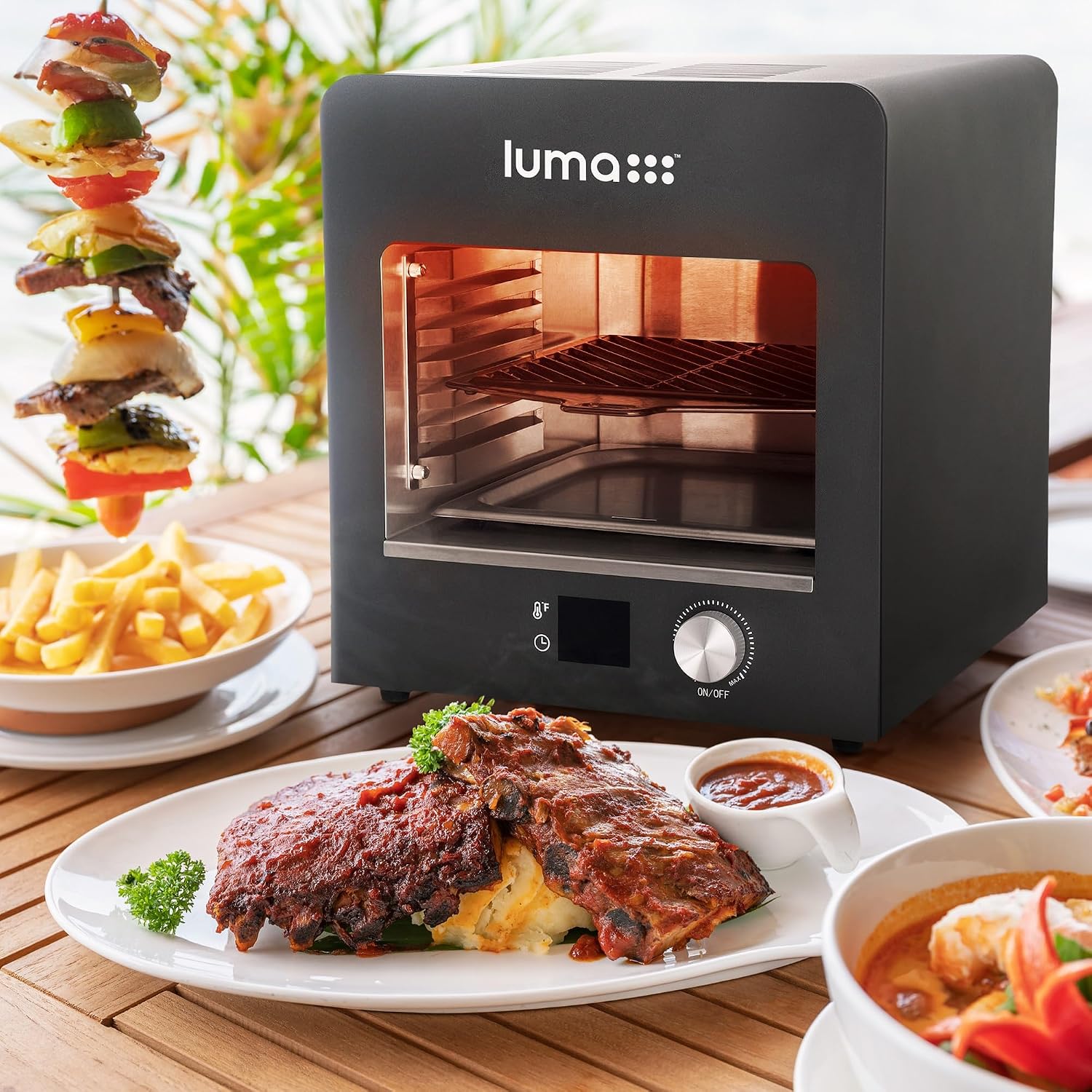 Luma® by Newair Electric Grill for Steaks | 1450°F Infrared Indoor Smoker with Cool-Touch Exterior | Portable Countertop BBQ Grill for Kitchen or Patio