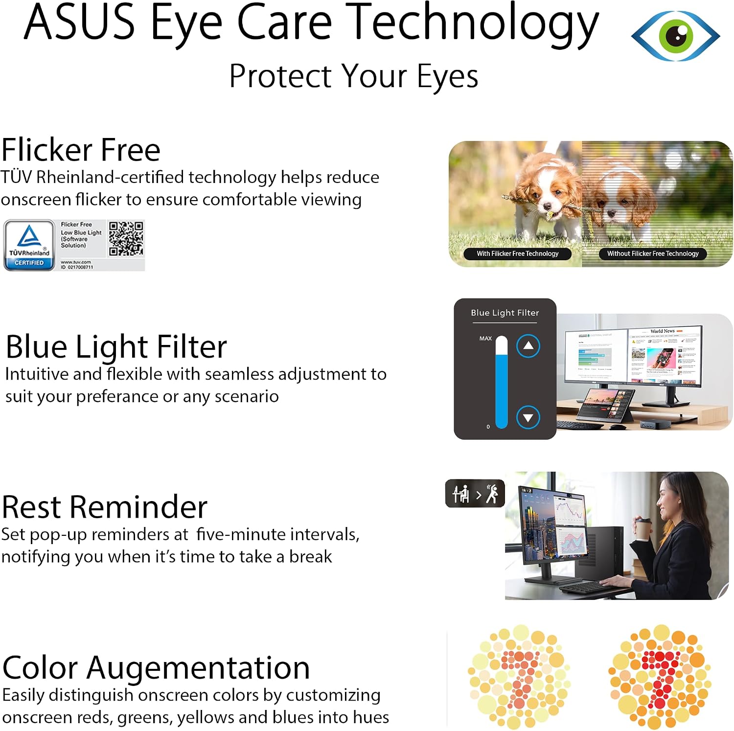 ASUS 27' 1440P USB-C RJ45 Docking Monitor (BE27ACGN) – QHD (2560x1440), IPS, 120Hz, Frameless, Speakers, Height Adjustable, DisplayPort Daisy-Chain, Power Sync, Eye Care, 3 yr Warranty