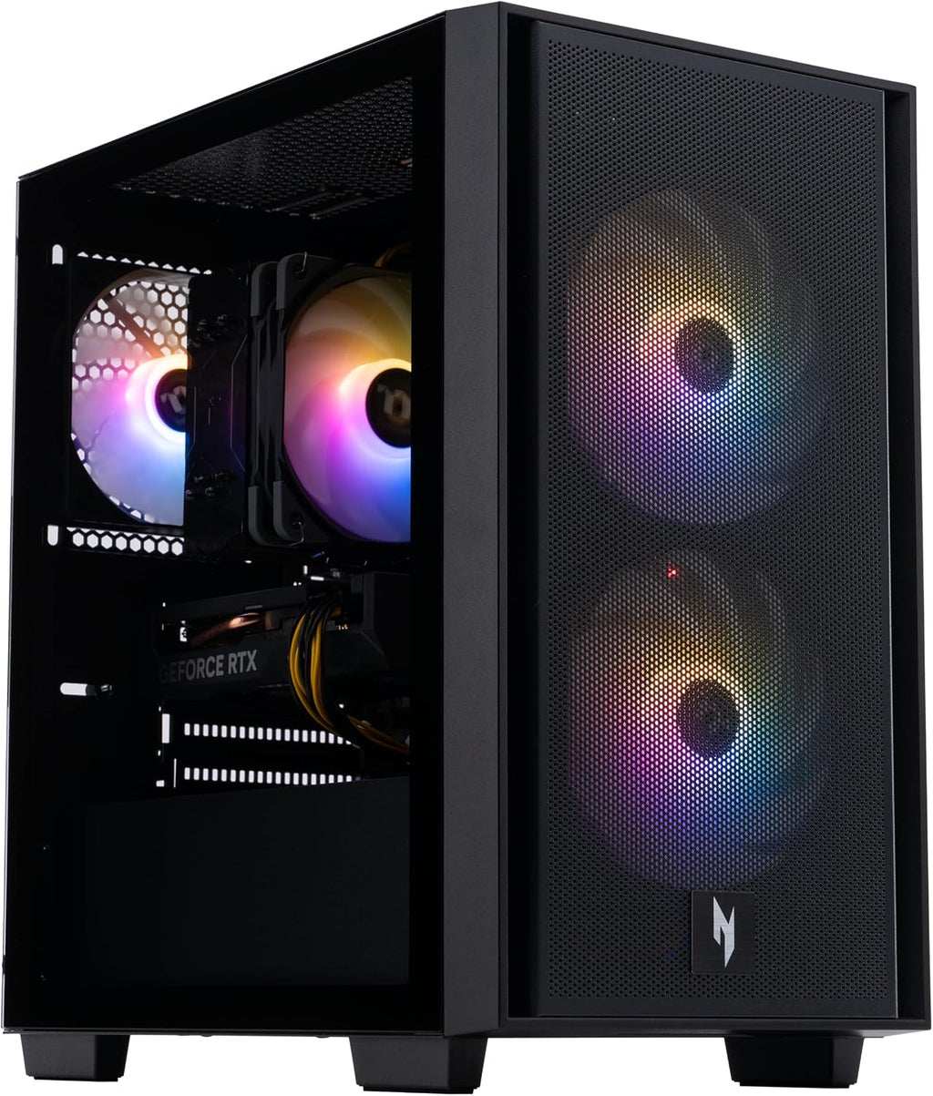 acer Nitro 60 N60-640-UR21 Gaming Desktop | Intel Core i5-14400F 10-Core Processor | NVIDIA GeForce RTX 5060 Graphics (614 AI Tops) | 16GB DDR5 | 1TB PCIe Gen 4 SSD | Wi-Fi 6 | Gigabit Ethernet