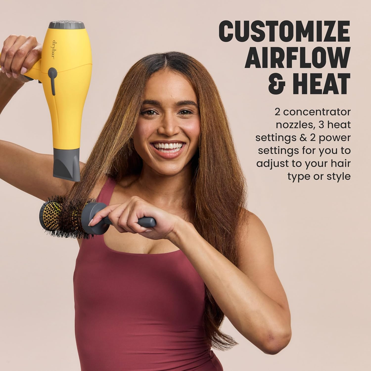 Drybar Buttercup Blow Dryer, Faster Drying, More Shine, Less Frizz, Ultra Powerful yet Lightweight Professional Hair Dryer