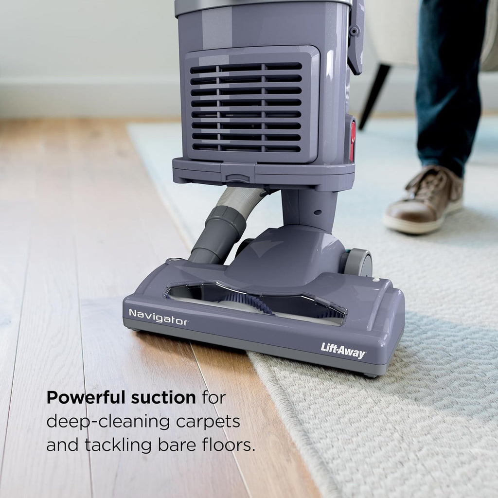 Shark NV352 Navigator Lift Away Upright Vacuum, Hepa Filter, Anti-Allergen Technology, Swivel Steering, Ideal for Carpet, Stairs, & Bare Floors, with Wide Upholstery & Crevice Tools, Lavender