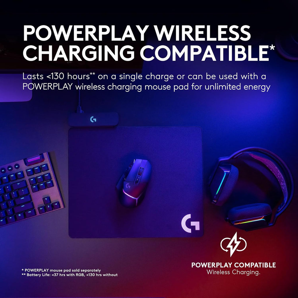 Logitech G502 X Plus Wireless Gaming Mouse: Optical Switches, LIGHTSYNC RGB, 13 Buttons, Infinite Scroll Toggle, <130 hr Battery Life, USB-C, PowerPlay Wireless Charging Capable, for PC/MacOS - Black