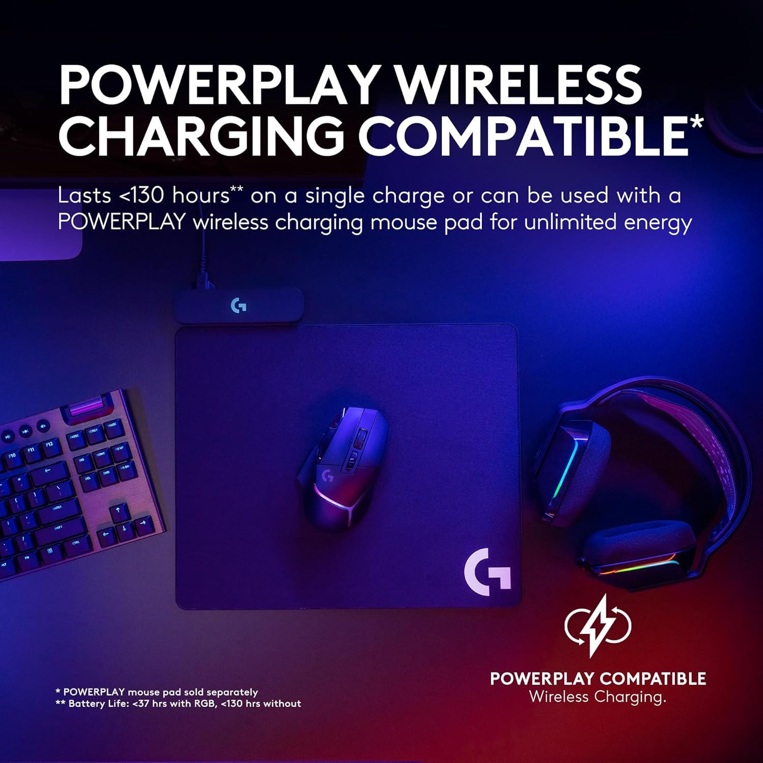 Logitech G502 X Plus Wireless Gaming Mouse: Optical Switches, LIGHTSYNC RGB, 13 Buttons, Infinite Scroll Toggle, <130 hr Battery Life, USB-C, PowerPlay Wireless Charging Capable, for PC/MacOS - Black