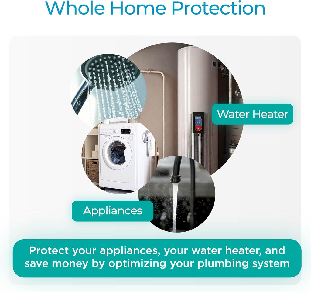 HYDROFLOW Pearl | Electronic Water Descaler & Water Softener Alternative for Small Homes & RVs | Fits 1' Pipes | Prevents Scale & Hard Water Damage
