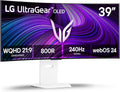 LG 39GX90SA-W 39-inch Ultragear WQHD (3440 x 1440) OLED Curved Gaming Monitor 240Hz, 1ms, NVIDIA G-Sync Compatible, AMD FreeSync Premium, VESA DisplayHDR True Black 400, webOS, USB Type-C, White
