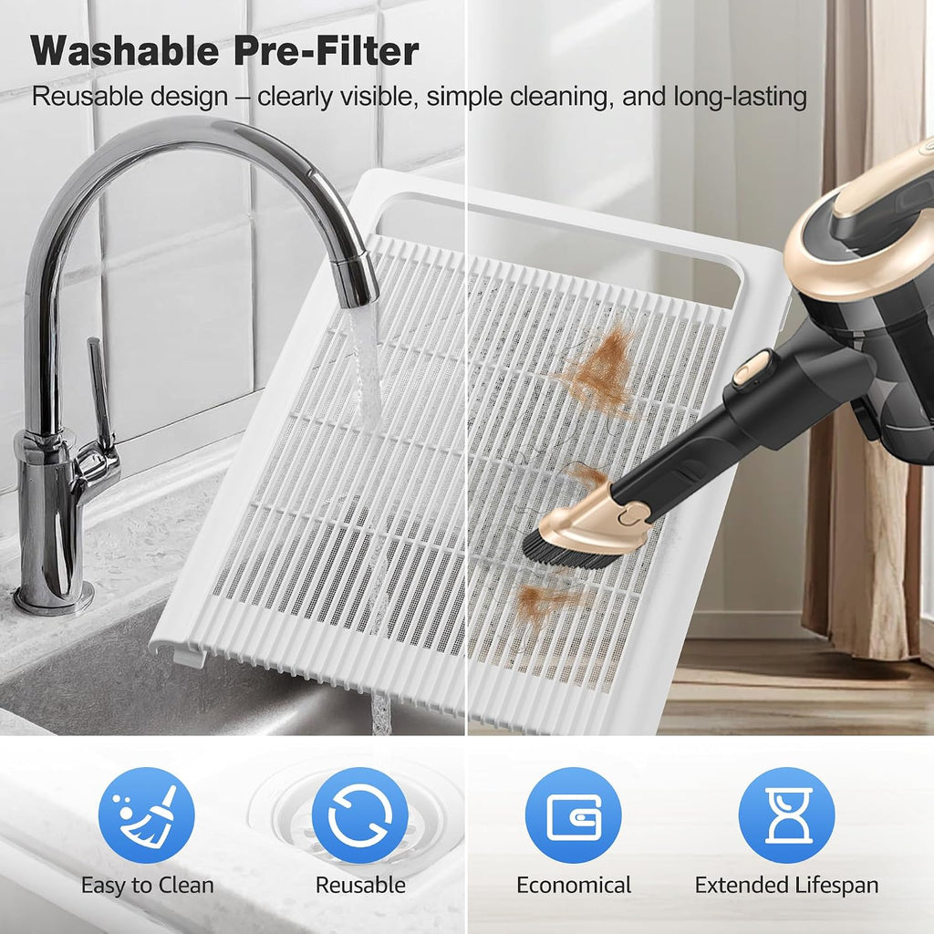 KNKA Air Purifier for Home Bedroom Large Room Up to 1,695 Ft² in 1 Hr, HEPA Air Cleaner with Washable Pre-Filter, AHAM VERIFIDE, AQI Display, ECO Mode, Pet Mode for Pets, Dust, Pollen, APH4000