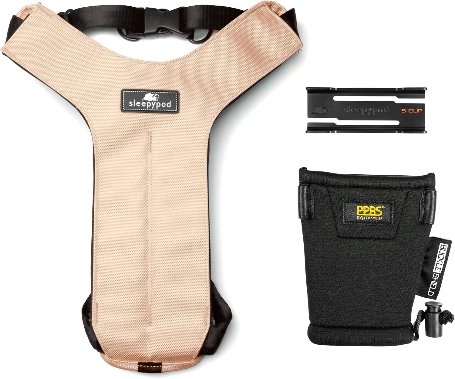Clickit Sport Plus - Crash-Tested and Safety Certified Car Seat Belt Harness for Dogs (Large, First Blush)