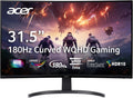 acer Nitro 31.5 Inch WQHD 2560 x 1440 1500R Curved Gaming Monitor | AMD FreeSync | Up to 180Hz Refresh | 1ms (VRB) | Tilt | One Display Port 1.4 & Two HDMI 2.0 | EDA323QU S3bmiiphx (Renewed)