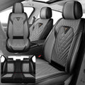 Fit for Chevy Silverado 1500/2500/3500 2007-2026 Seat Covers, Fashion Sport Seat Cover with Waterproof Leather, Airbag Safe Design Seat Protector (2 Front Seat Standard, Black Gray)
