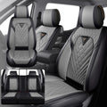 Fit for Ford F250 2011-2026 Seat Covers, Fashion Sport Seat Cover with Waterproof Leather, Airbag Safe Design Seat Protector (5 Front Seat Standard, Black Gray)
