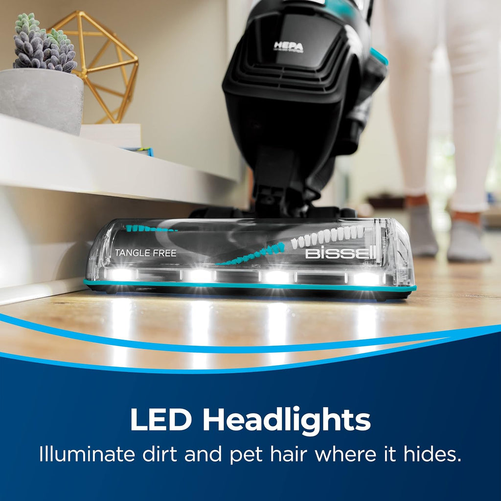 Bissell MultiClean Allergen Rewind Pet Vacuum with HEPA Filter Sealed System, Automatic Cord Rewind, Tangle-Free Brush Roll, & LED Headlights, 3405