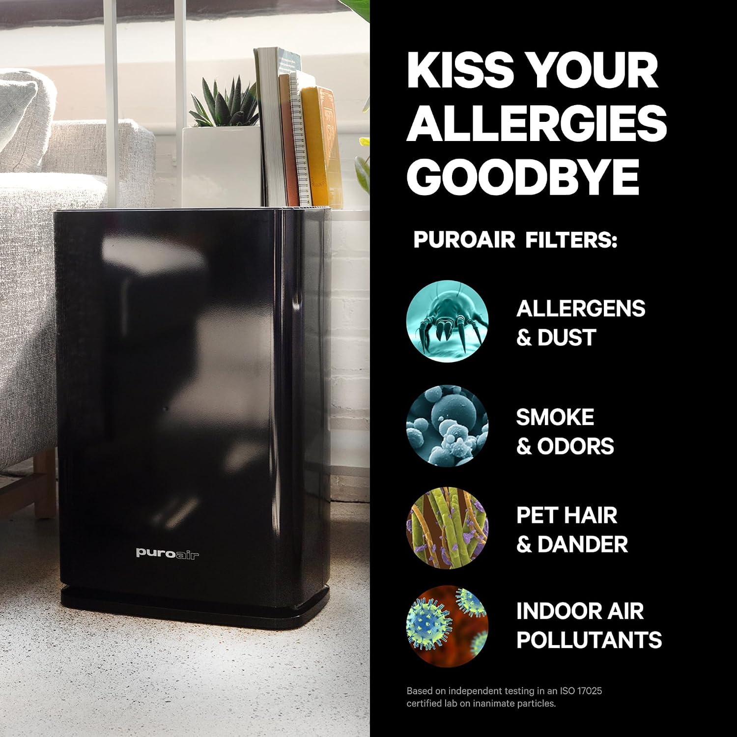 PuroAir 400 HEPA Air Purifier for Home Large Rooms - Covers 2,000 Sq Ft - Filters Up to 99.9% of Pollutants, Smoke, Pollen, Dust, and VOCs - Quiet HEPA Air Filter - Air Purifiers for Bedroom