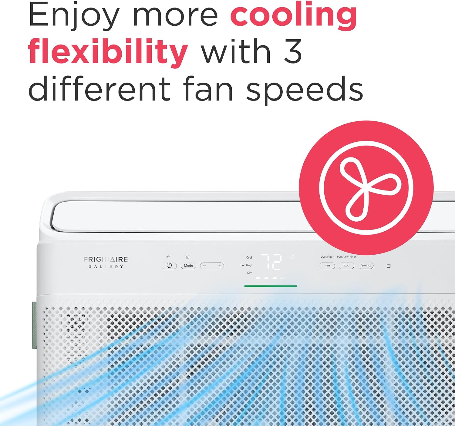 Frigidaire Gallery 10,000 BTU Smart Inverter Window Air Conditioner with Wi-Fi, Energy Star Most Efficient Certification & Indoor Air Quality Monitoring, Cools Up to 450 Sq. Ft., Ultra Quiet, White