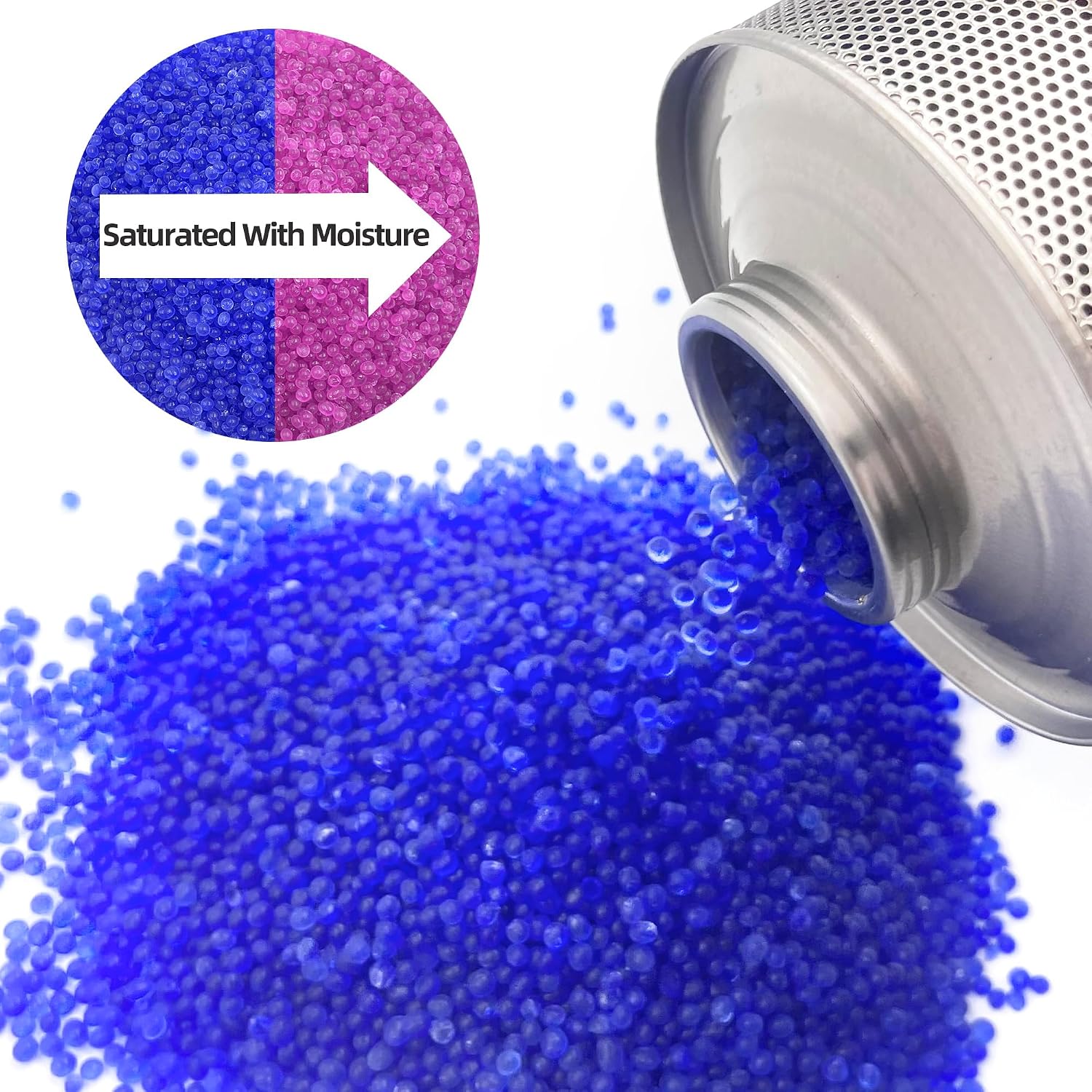 Wisesorb 800 Gram Gun Safe Dehumidifier, 6 Pack of 1.77 LBS Rechargeable Dehumidifier Blue to Pink Silica Gel Desiccant Moisture Absorbers, Dehumidifiers for Room, Bedroom, Safe, Closet, Bathroom, Car