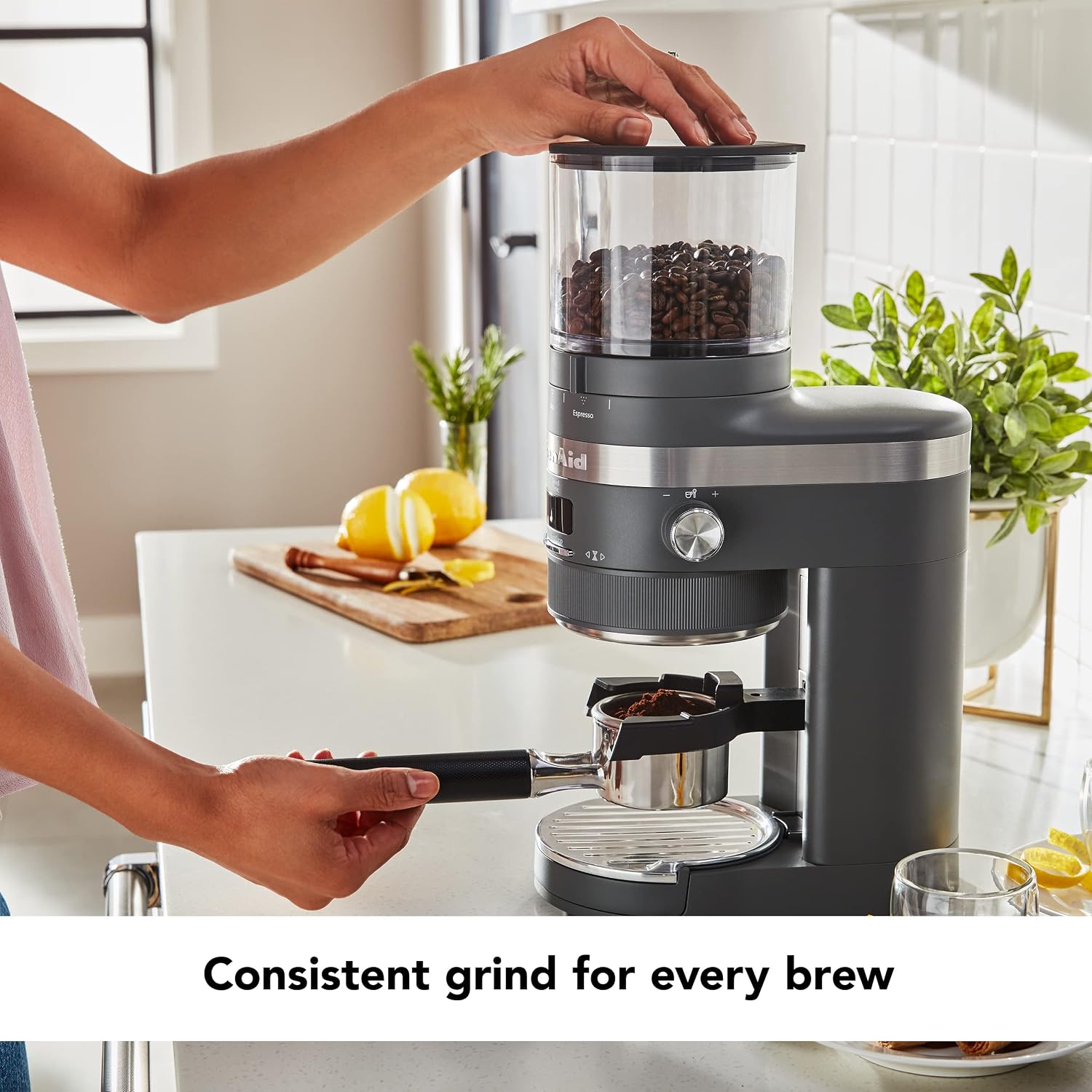 KitchenAid Burr Coffee Grinder - KCG8433 - Matte Charcoal Grey