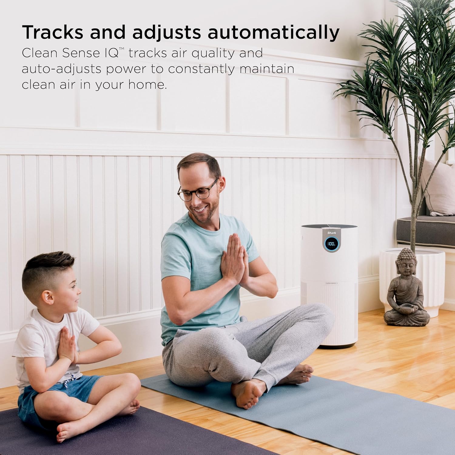 Shark HP232 Clean Sense Air Purifier MAX with Odor Neutralizer Technology, Allergies, HEPA Filter, 1200 Sq Ft, XL Room, Whole Home, Captures 99.98% of Particles, Allergens, Smells & More, Grey