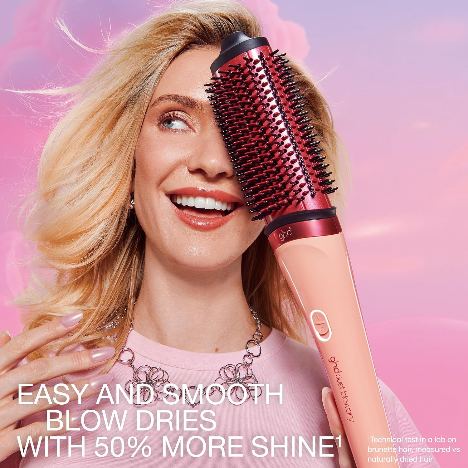ghd Duet Blowdry-Hair Dryer Brush | Wet to Blow Dried with No Heat Damage | 3X More Volume with 24 Hour Long-Lasting Results | Blow Dry with No Fizz | 50% More Shine