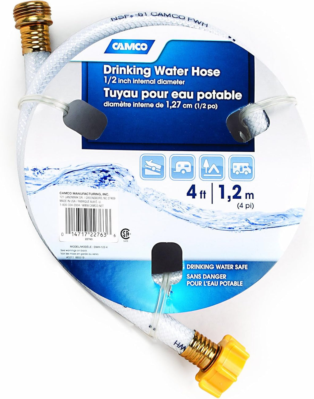 Midea 50 Pint Dehumidifier and Camco 4ft TastePURE Drinking Water Hose Bundle
