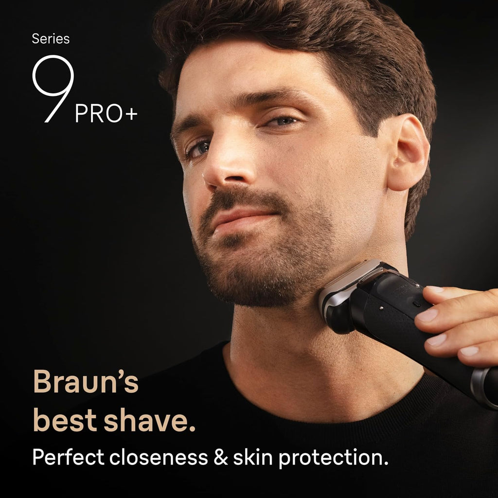 Braun Series 9 PRO+ Electric Shaver, Pro SensoAdapt, 6in1 SmartCare Center, Wet & Dry Razor, 9660CCPS, Black