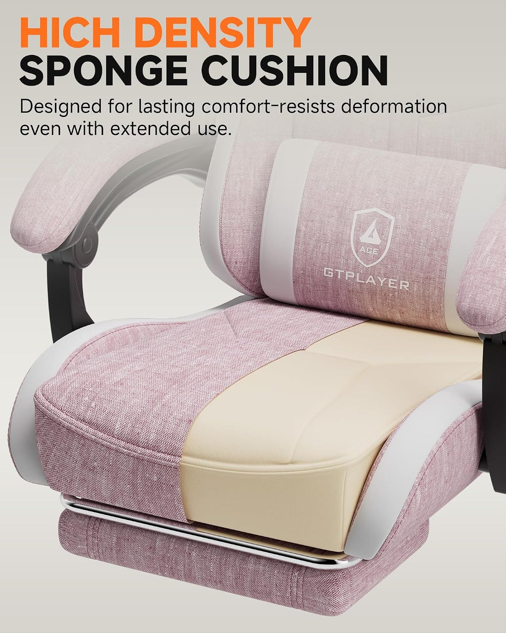 GTPLAYER Gaming Chair for Adults, Ergonomic Computer Gaming Chair with Footrest, Height Adjustable, 90-155° Recline & Removable Headrest Lumbar Support, Valentines Day Gift, Pink
