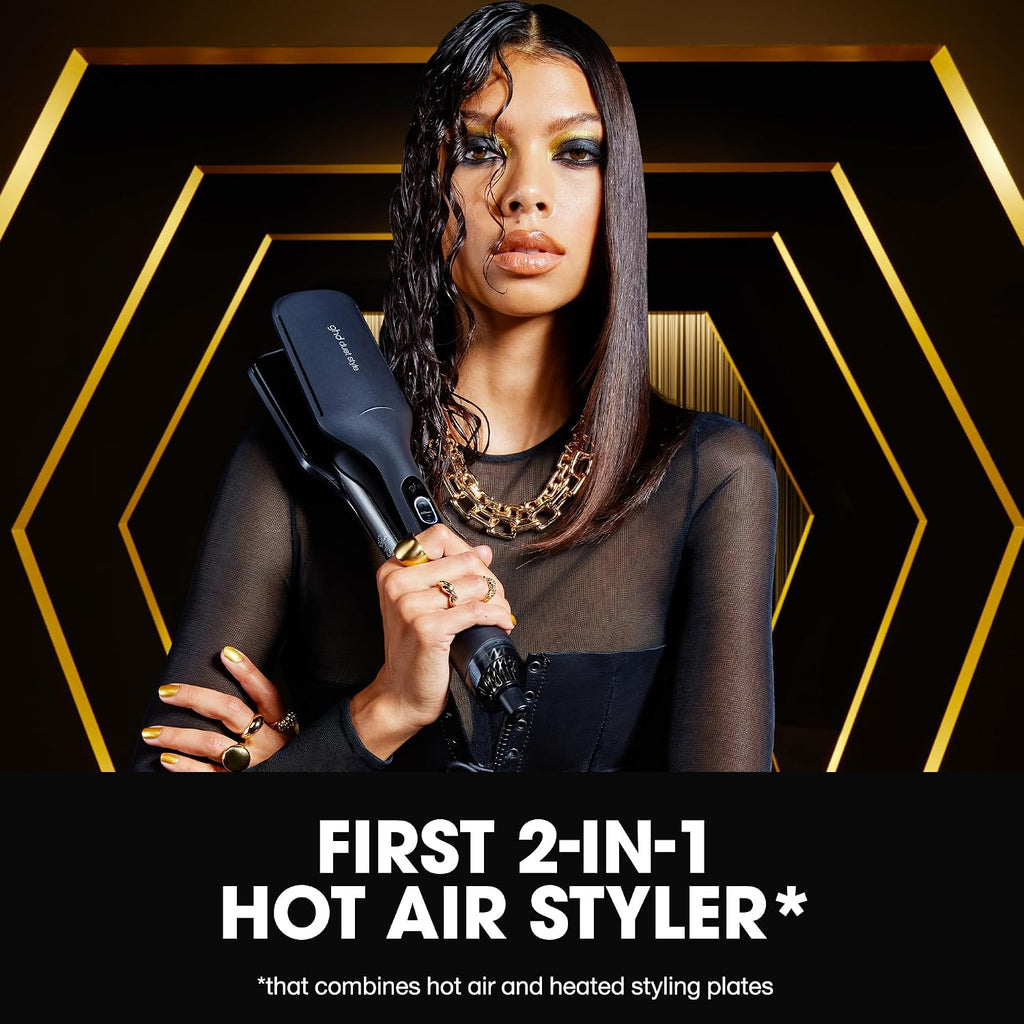 ghd Duet Style - 2-in-1 Flat Iron Hair Straightener + Hair Dryer in One Tool | Transform Hair from Wet to Styled with No Heat Damage | Blow Dry with No Fizz | 2X More Shine
