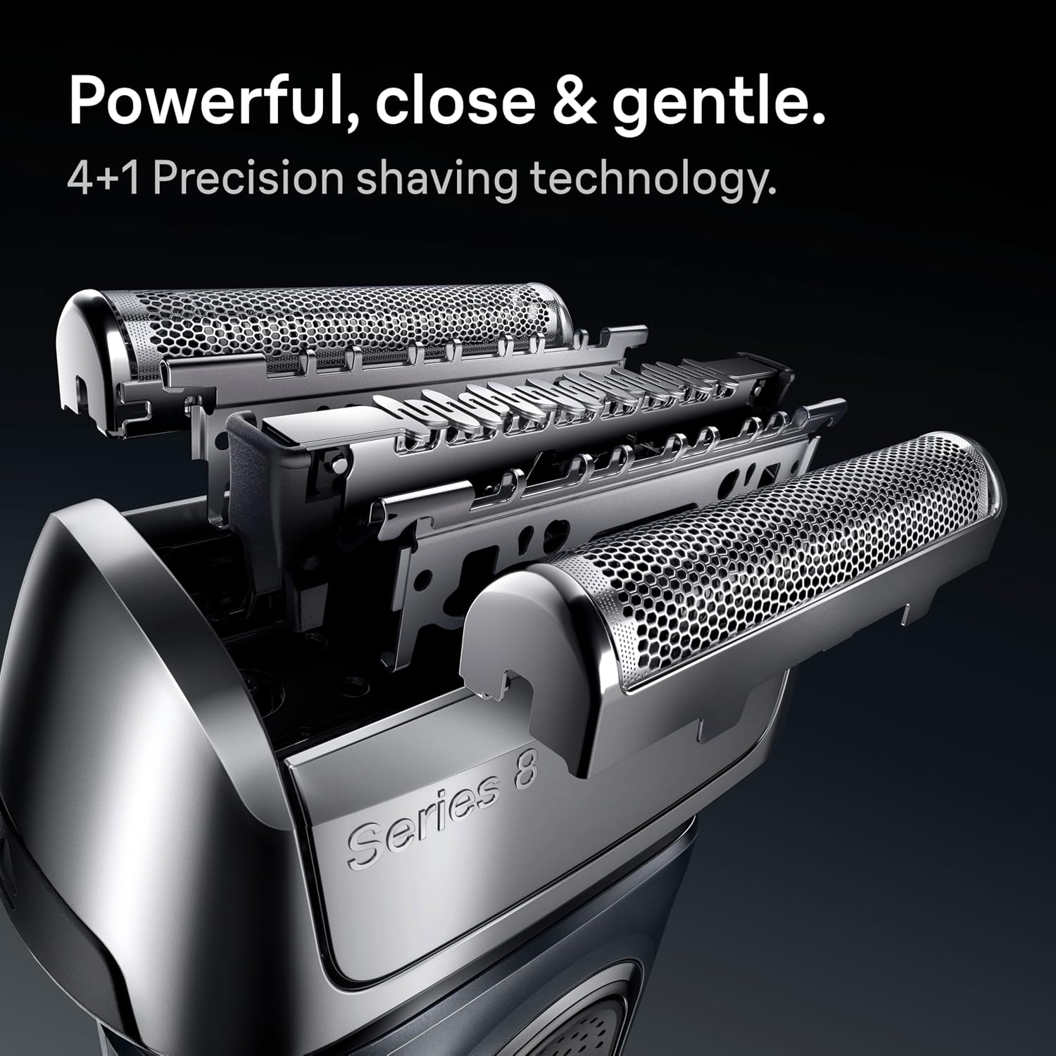 Braun Series 8 8560cc Electric Razor for Men, 4+1 Shaving Elements & Precision Long Hair Trimmer, 5in1 SmartCare Center, Close & Gentle Even on Dense Beards, Wet & Dry Electric Razor, 60min Runtime