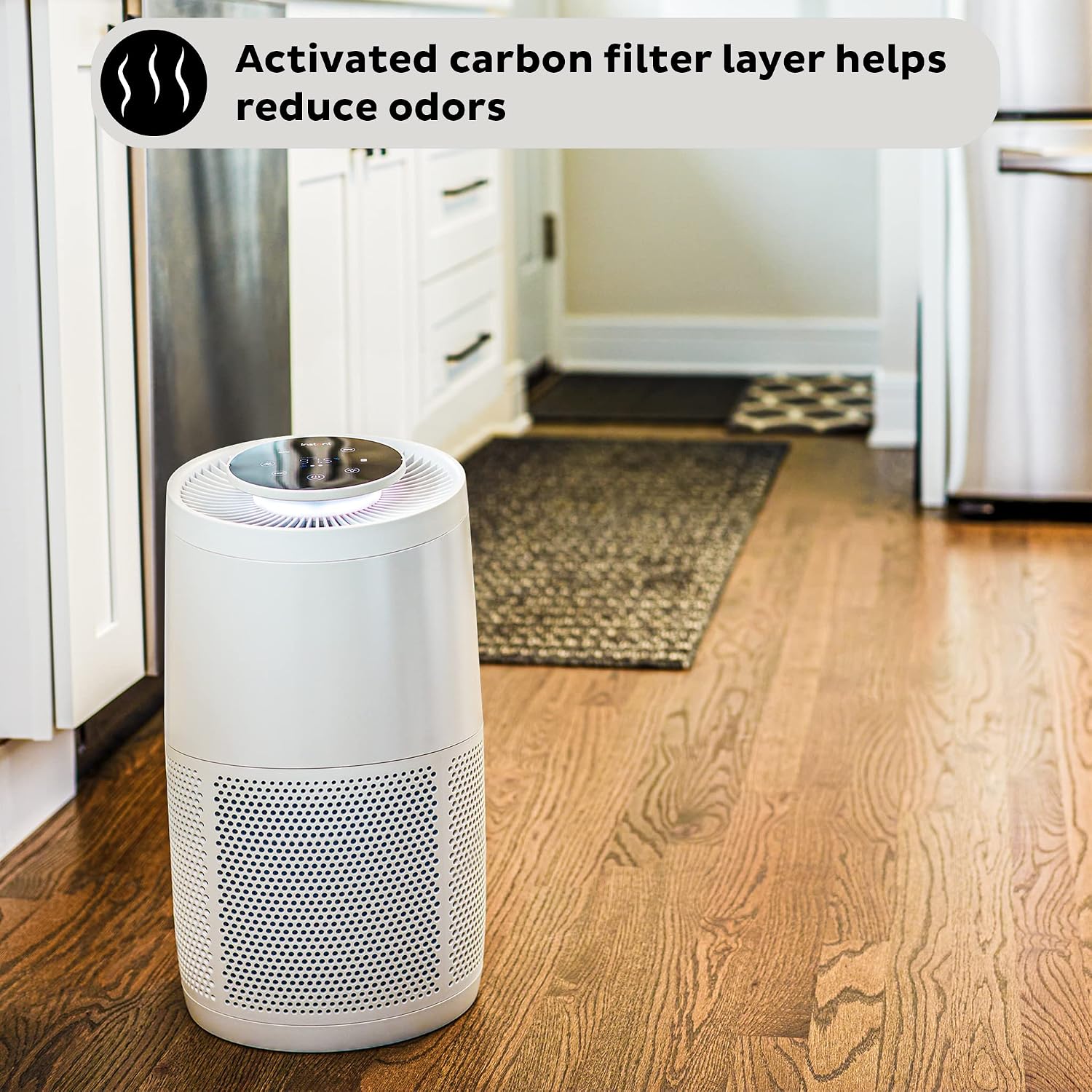 Instant HEPA Quiet Air Purifier From the Makers of Instant Pot with Plasma Ion Technology for Rooms up to 1140ft2, removes 99% of Dust, Smoke, Odors, Pollen & Pet Hair, for Bedrooms, Offices, Pearl