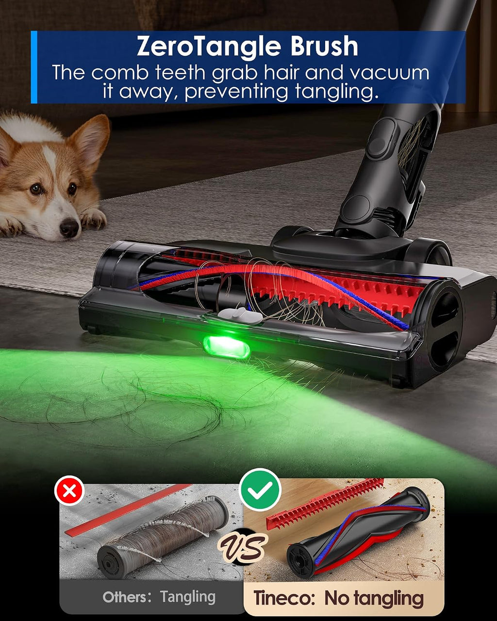 Tineco Pure ONE Station 5 Gen Cordless Vacuum, Automatic Dust Collection, Full-Path Self-Cleaning, ZeroTangle Brush, Up to 100 Minutes Runtime, Stick Vacuum Cleaner for Pet Hair, Carpet & Hard Floor