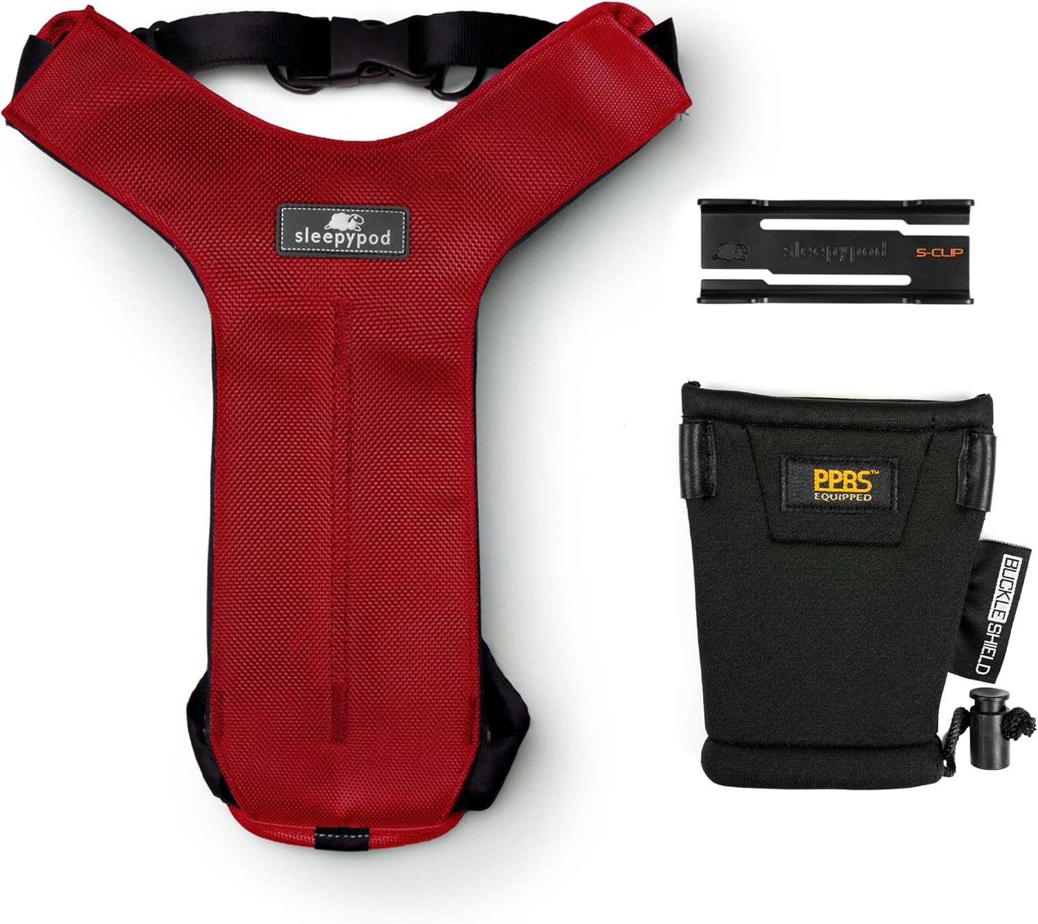 Clickit Sport Plus - Crash-Tested and Safety Certified Car Seat Belt Harness for Dogs (Extra Large, Strawberry Red)