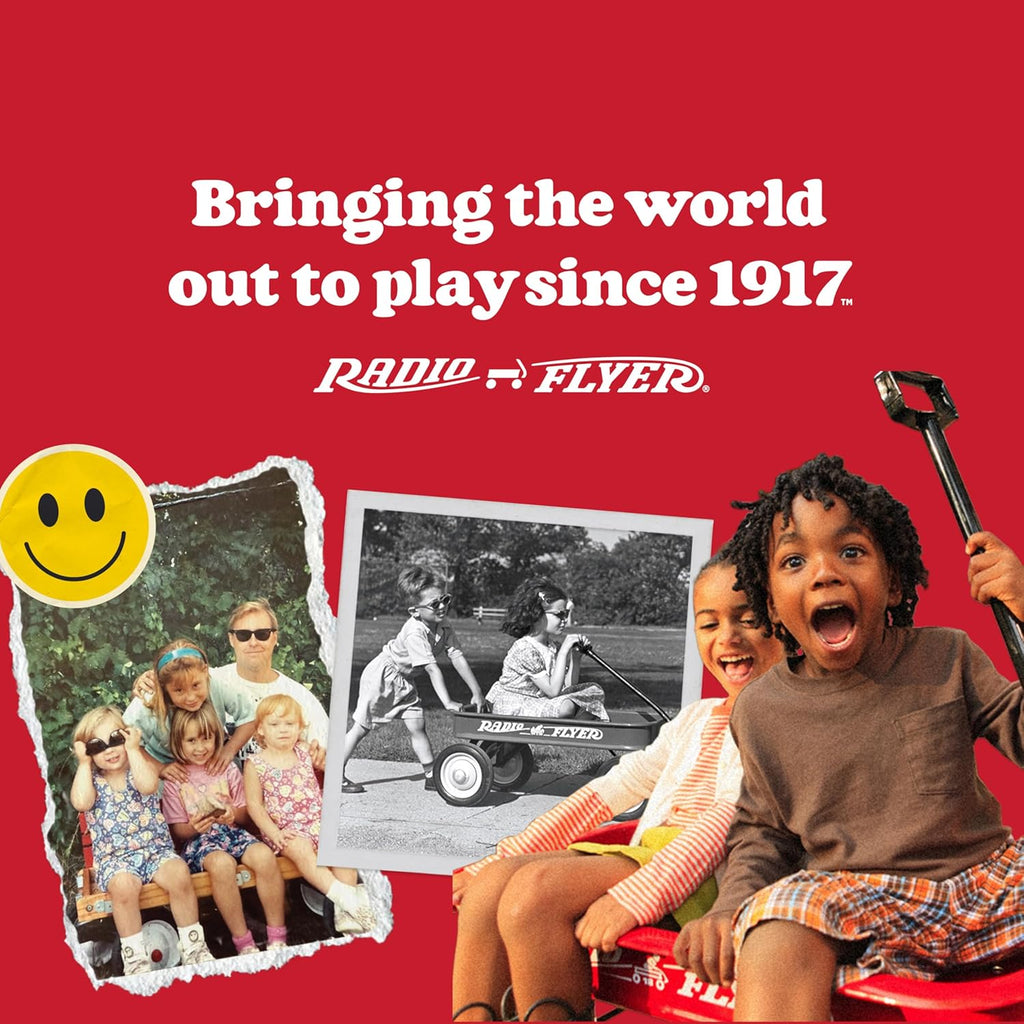 Radio Flyer City Luxe Stroll 'N Wagon, for Ages 1+, 3-in-1 Push or Pull, with Bench Mode, Easy Fold, UV Canopy, 5-Point Harnesses, Front Caster Wheels & 12' Rear Wheels, Stroller Wagon for Kids