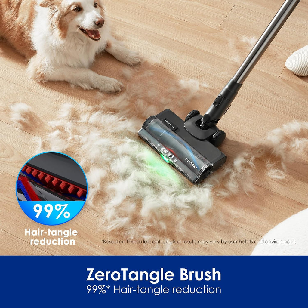 Tineco Pure ONE S50 Pro Cordless Vacuum, 150AW Suction, 95Min Runtime, Anti-Tangle Brush, 120° Green Light, Easily Tackles Large Debris, Stick Vacuum Cleaner for Pet Hair, Carpet & Hard Floor