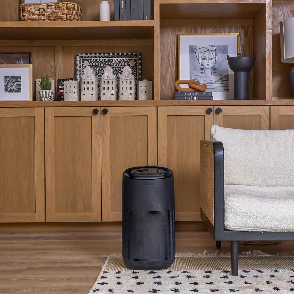 Sans HEPA 13 Air Purifier - Black - 1560ft² Ultra-Quiet Home Air Purifier, Pre-Filter, Activated Carbon, UV-C Light, Protect from Odors, Smoke, Pollutants, Allergens, Dust, Dander, Harmful Chemicals